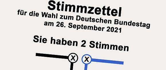 Stimmzettel zur Bundestagswahl