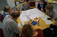 Gruppentisch in der Diskussion