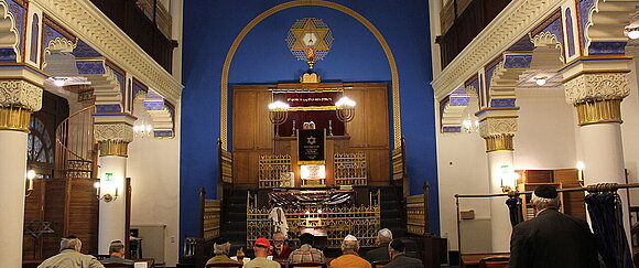 Innenansicht einer Synagoge